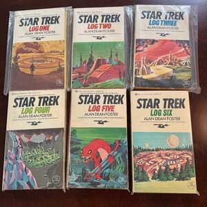 Vintage Set of 6 Star Trek Log Series #1-6 Ballantine Alan Dean Foster Sealed